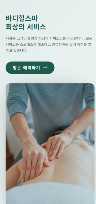 웹스템 포트폴리오 바디힐스파 모바일1